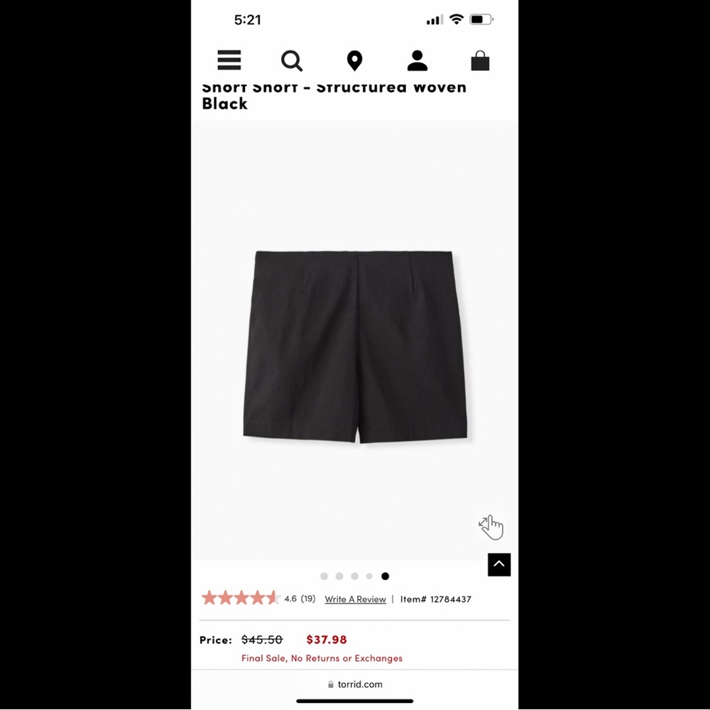 Women’s Torrid Short Structured Woven